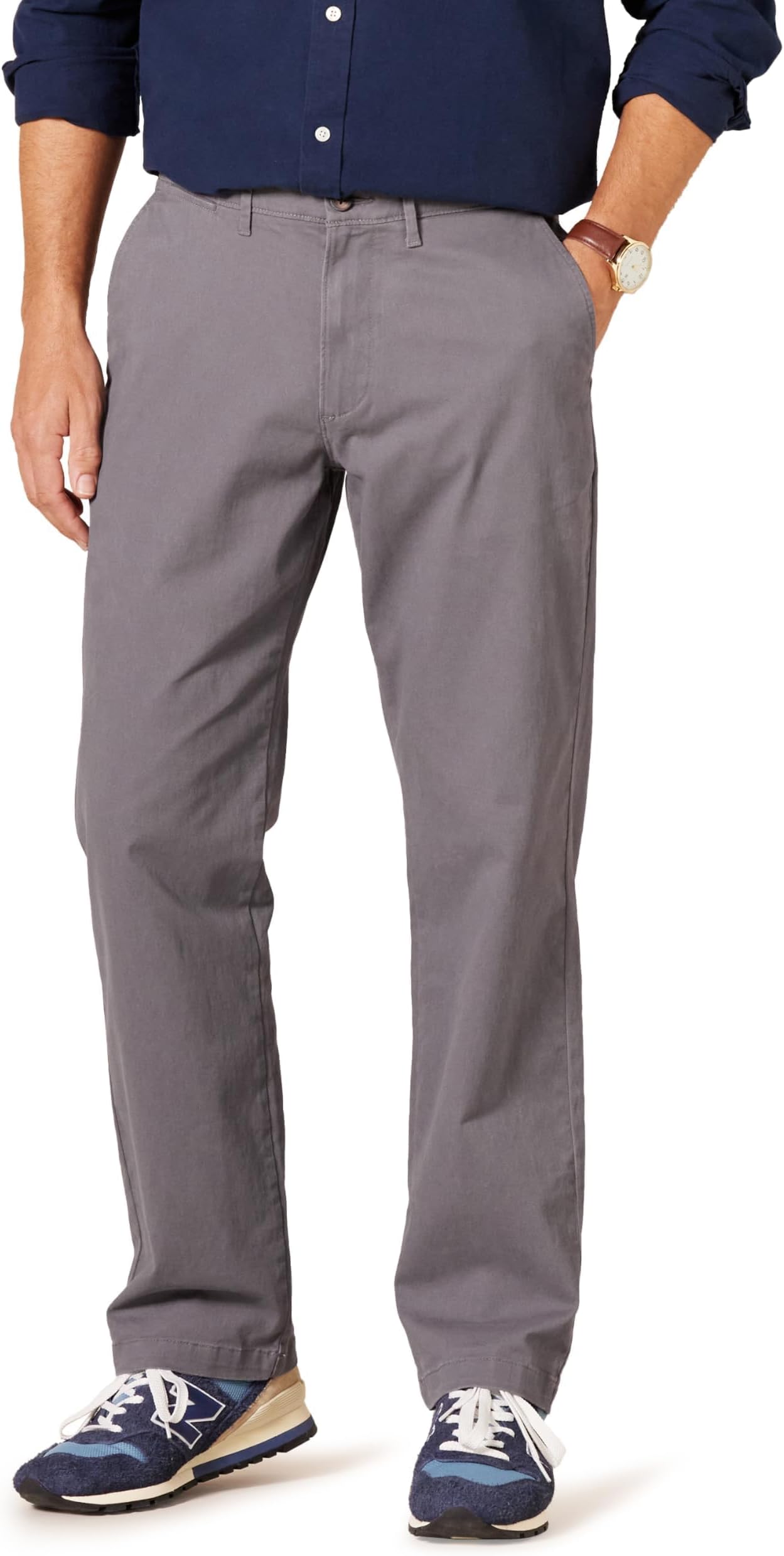 Amazon EssentialsMen's Relaxed Classic-Fit Casual Stretch Khaki Pant
