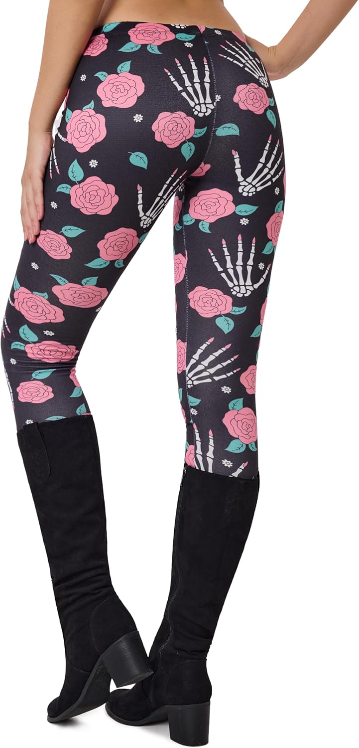 sissycos Women's 80s Leggings Neon Artistic Splash Printed Buttery Soft Stretchy Pants - Image 4