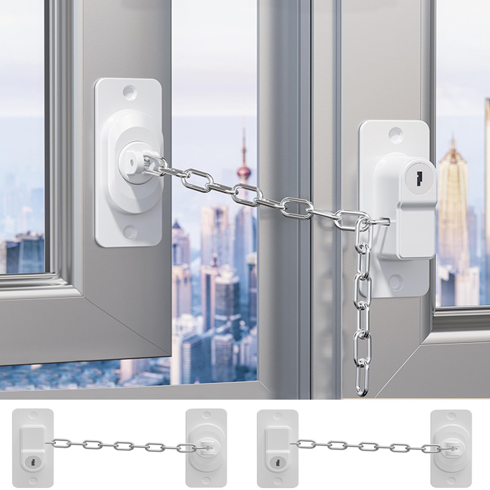 CMINGJ Paquete de 3 cerraduras de seguridad para niños, cerradura ajustable para refrigerador con llaves, para nevera, armarios, cajones, lavavajillas, inodoro y cerradura de seguridad para niños,