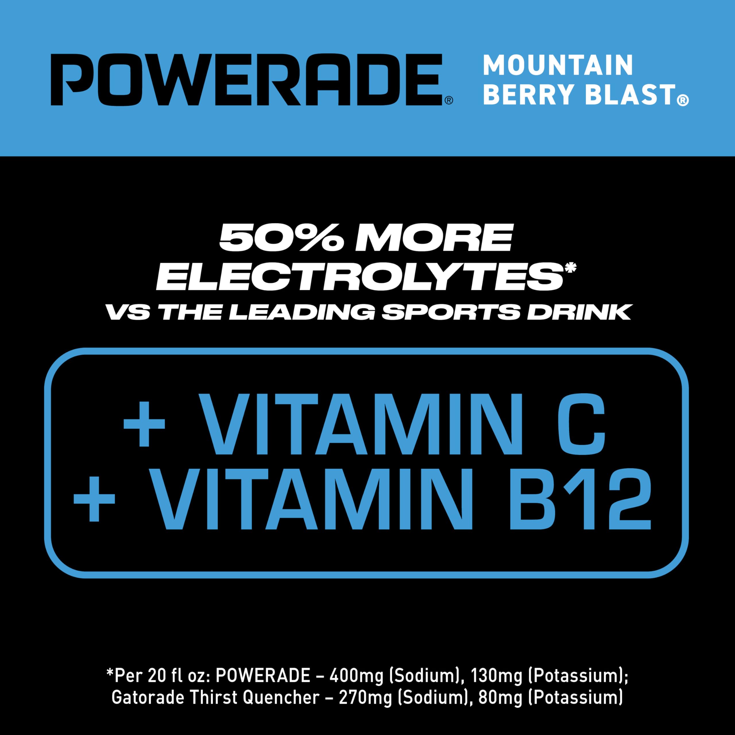 POWERADE Mountain Berry Blast, 20 fl oz, 8 Pack