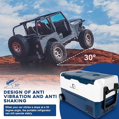 Miniatura 6 de Refrigerador de coche de 12 voltios, congelador portátil de 53 cuartos (50 litros), refrigerador de coche de zona grande, control de aplicación