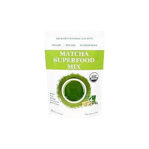 Cherie Sweet Heart Matcha Powder Green Superfood Mix Non-GMO Mixed Greens Plant Based Focus Energy Organic Green Tea