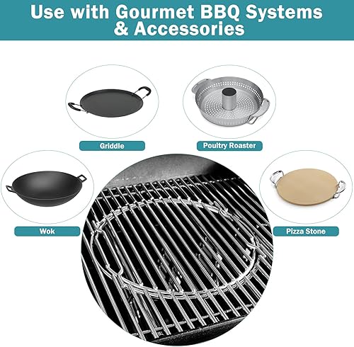 Miniatura 7 de Criditpid 7638 7639 Parrillas para parrilla Weber Spirit I y II 300 Series, Spirit E310 E320 E330 S310 S320, 304 Acero inoxidable Gourmet BBQ System