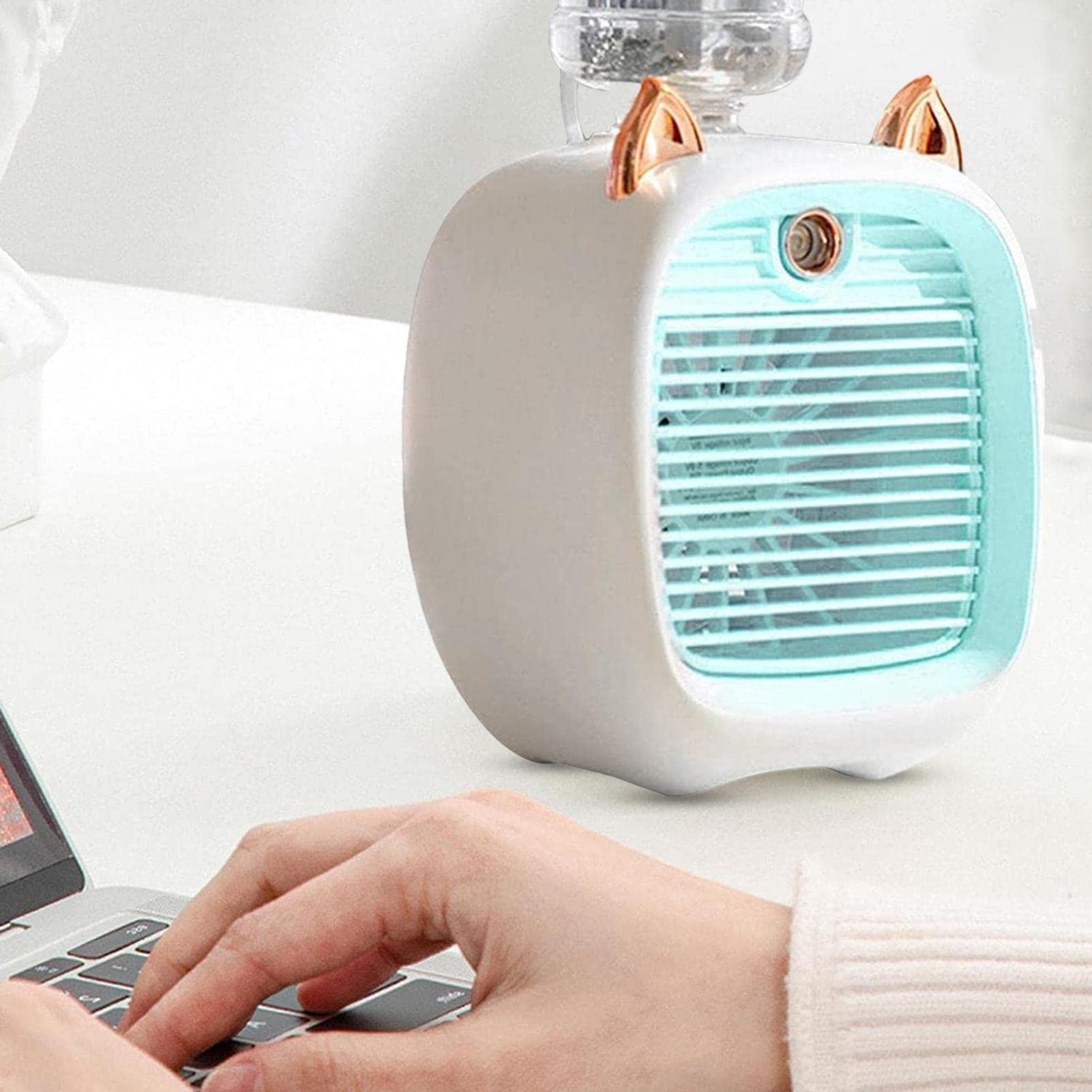 Ventilatore di nebulizzazione del condizionatore d'Aria, Ventola di Raffreddamento Ricaricabile Tramite USB Ventilatore del condizionatore d'Aria 3 velocità del