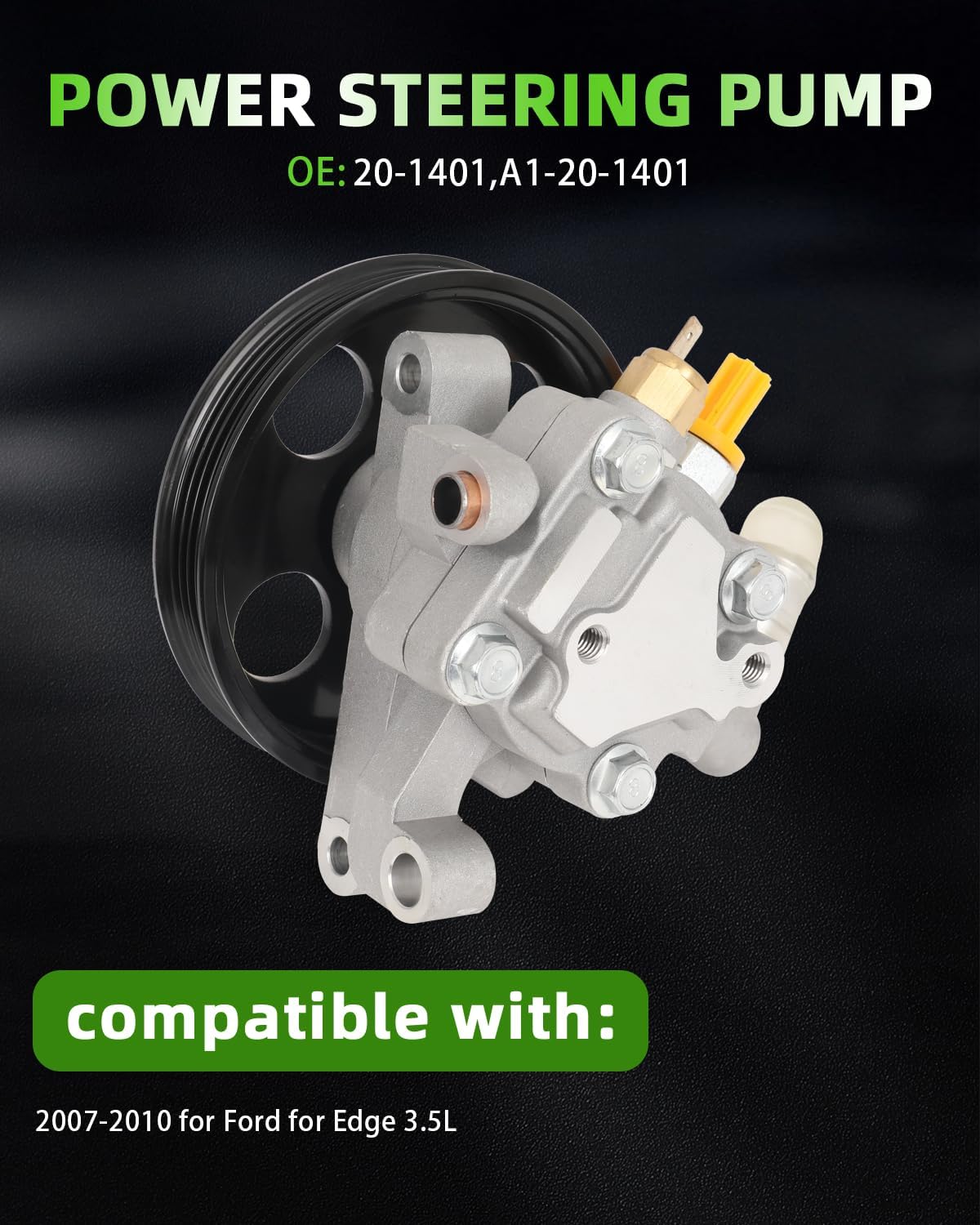 SCITOO Power Steering Pump Replacement for 2007-2010 for Ford for Edge 3.5L 20-1401 Power assist pump