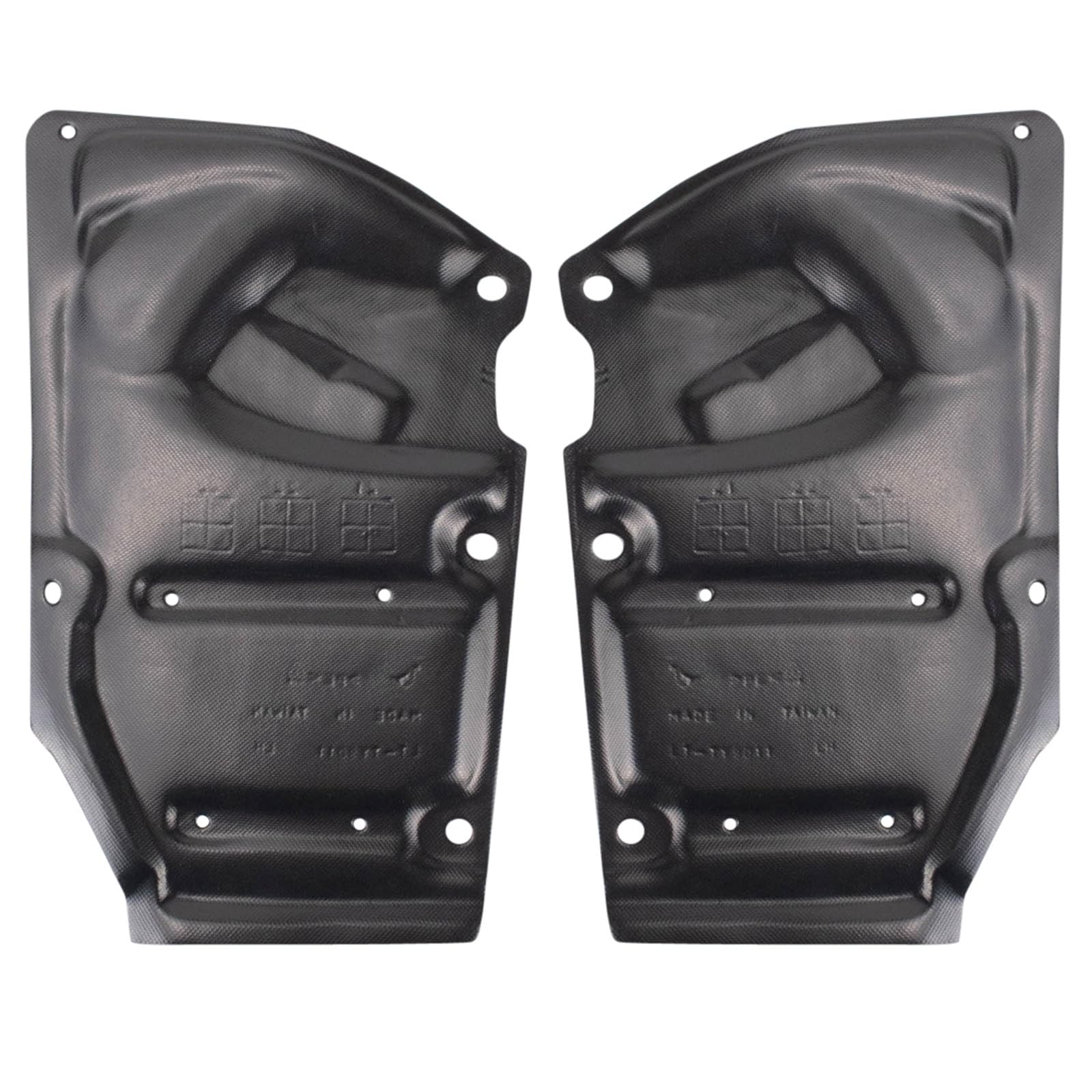 TRQ Front Driver &amp; Passenger Side Engine Splash Shield Compatible with 2008-2015 Scion xB SC1228102 SC1228103