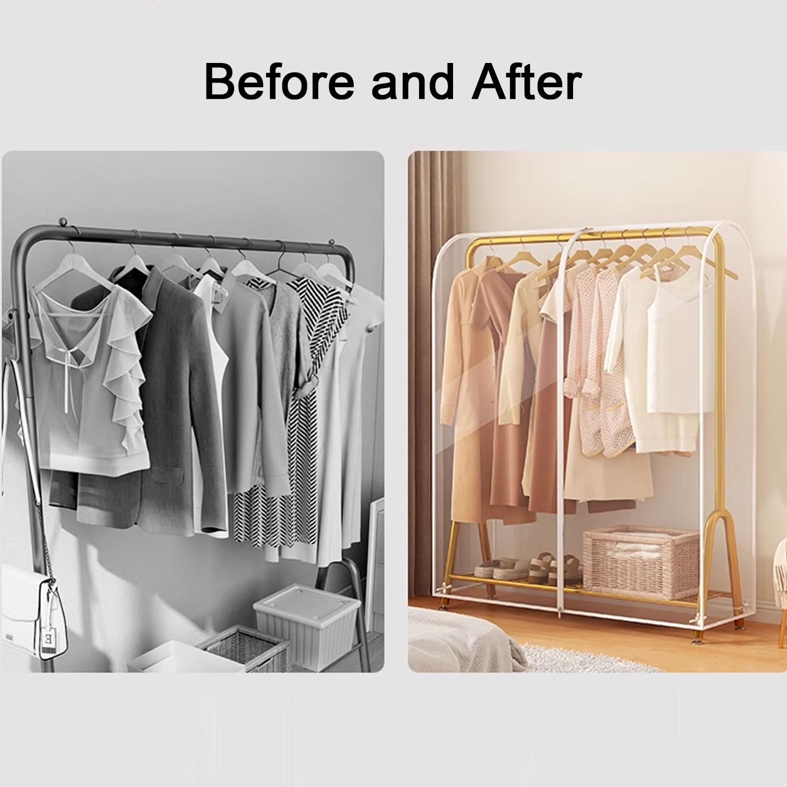 Housses De Vêtements Transparente Housse Portant Vetement