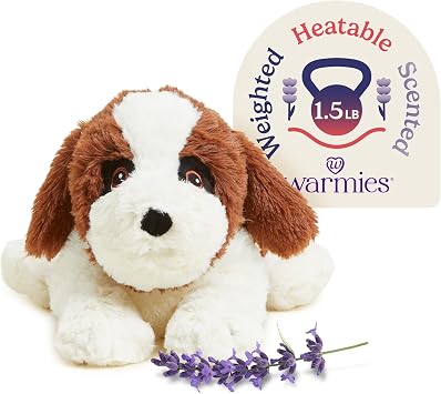 warmies Microwavable & Weighted Stuffed Animal Plush, Dog Plush, St Bernard