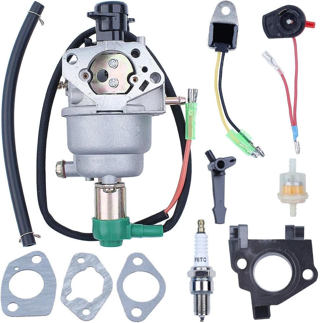 for Carburetor Solenoid, for Honda GX340 GX390 11HP 13HP 188F 190F Generator, BA Carby Compatibility