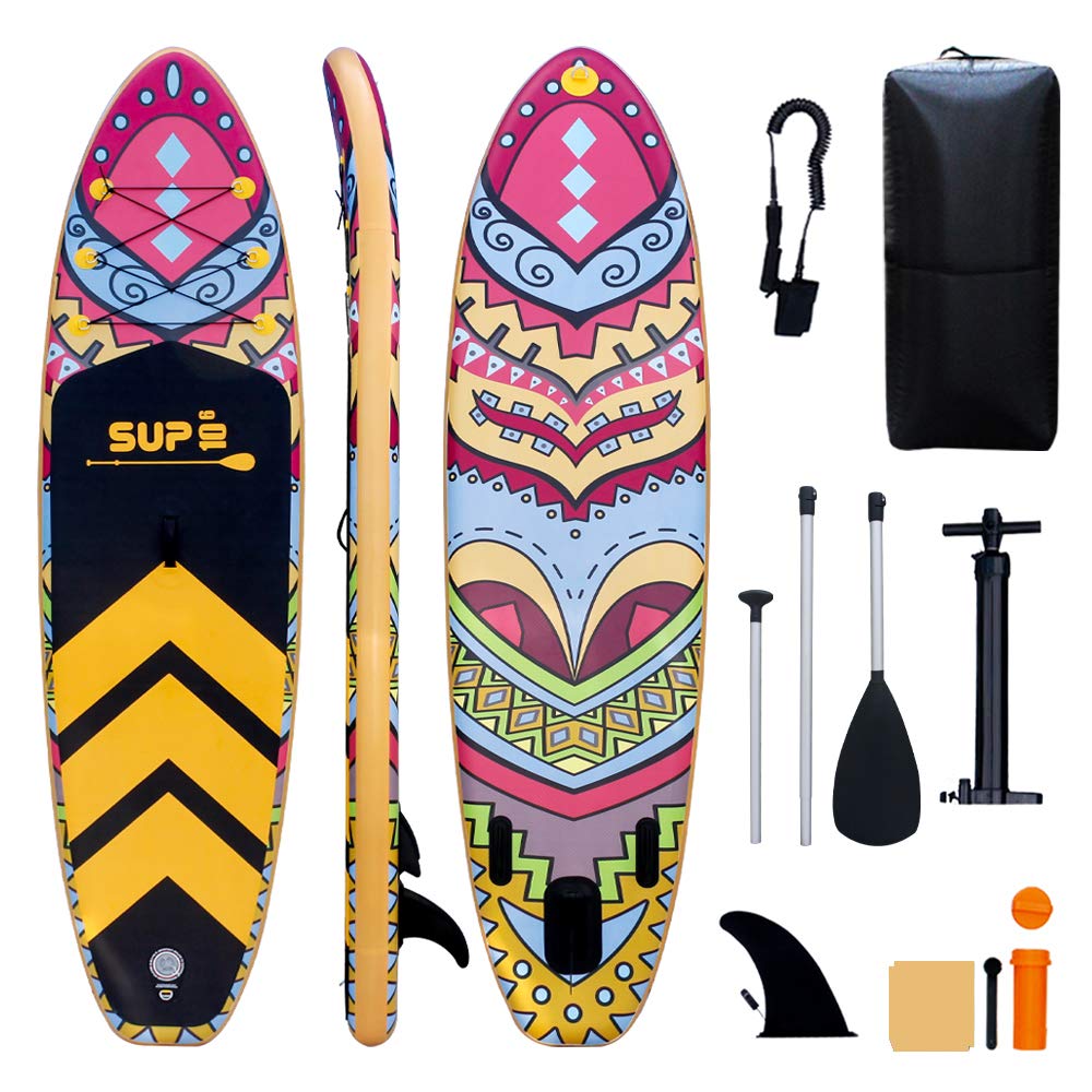 Tabla de surf de remo Tigerxbang SUP, 300 x 71 x 15 cm, 320 x 80 x 15 cm, 6 pulgadas de grosor, accesorios inflables completos