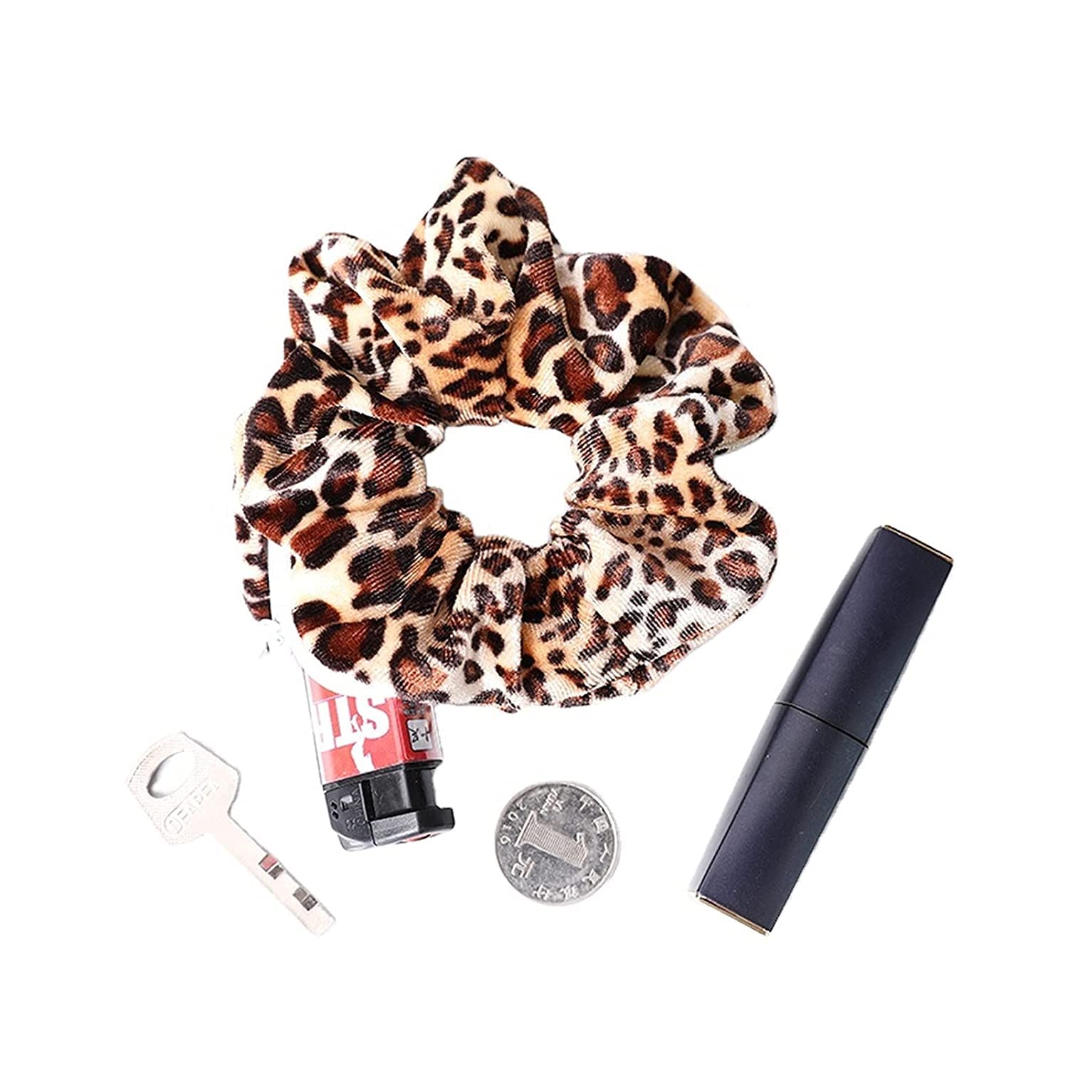 Zipper scrunchie Safe (3 Pack) - Velvet Stasher scrunchies Compartment for Cash Cards Keys Valuables | Hair bun ties Secret Pocket pony tails women Diversion safes | Hidden Storage Discreet Hide Money : Tools & Home Improvement