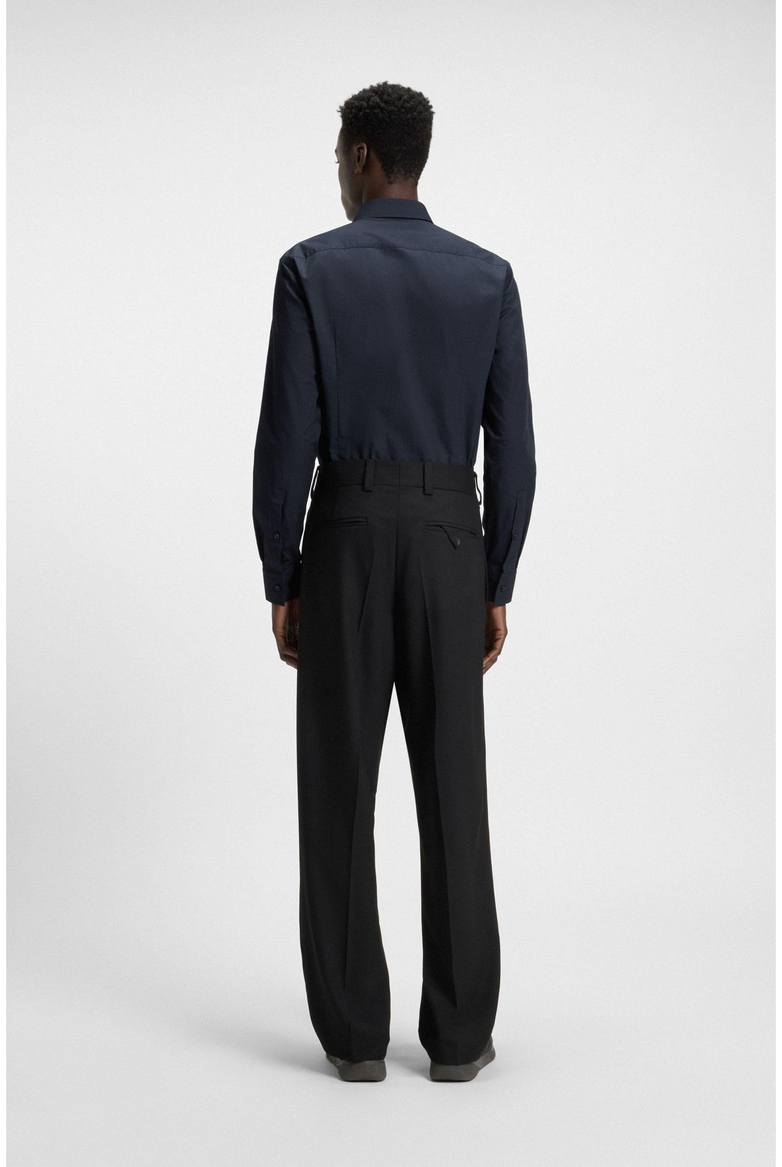 Hugo Langarmhemd Kenno Slim-Fit Hemd aus bügelleichter Baumwoll-Popeline – Bild 5
