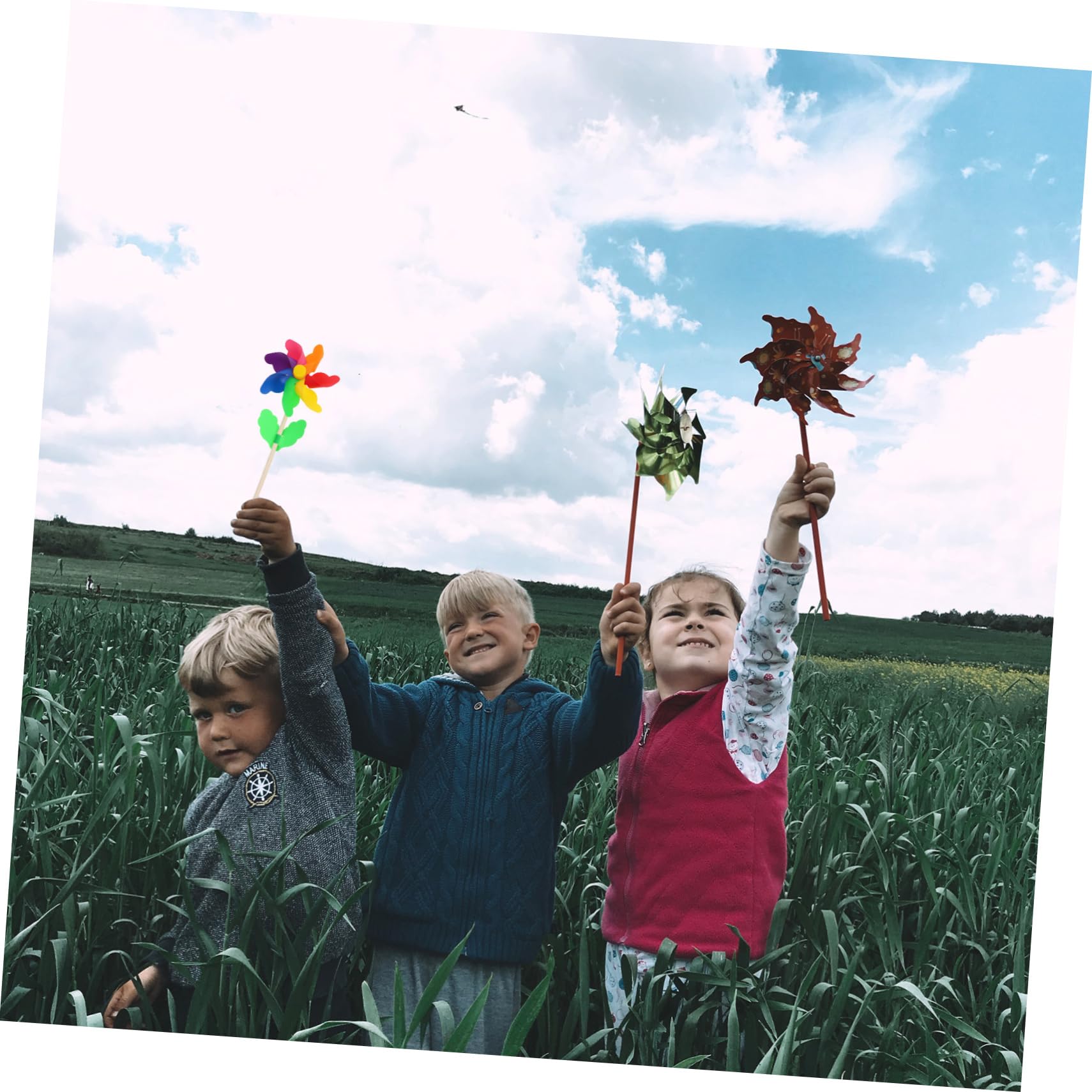 VICASKY Girandole Colorate da Giardino 12 Pezzi in Plastica Leggere e Facili da Tenere per Decorazioni Esterne e Giochi per Bambini