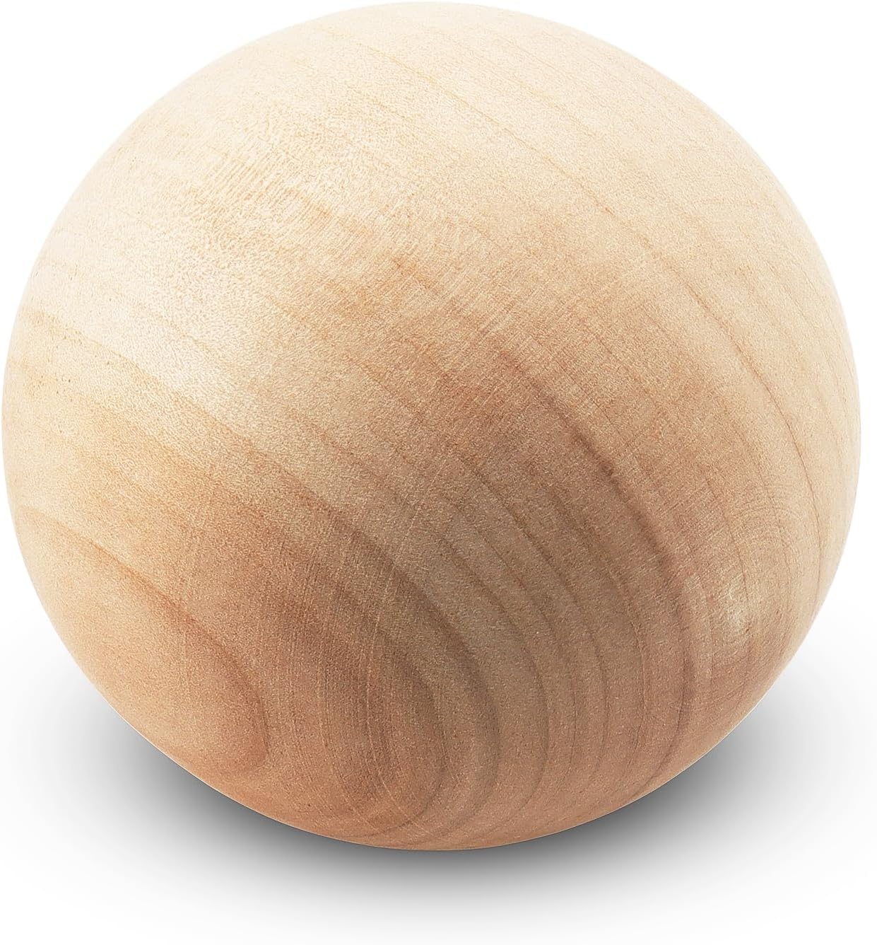 ZOENHOU 6 PCS 2.75 Inch Natural Large Wood Balls, Unfinished Wooden Balls Wood Sphere Round Hardwood Balls for Crafts DIY Projects