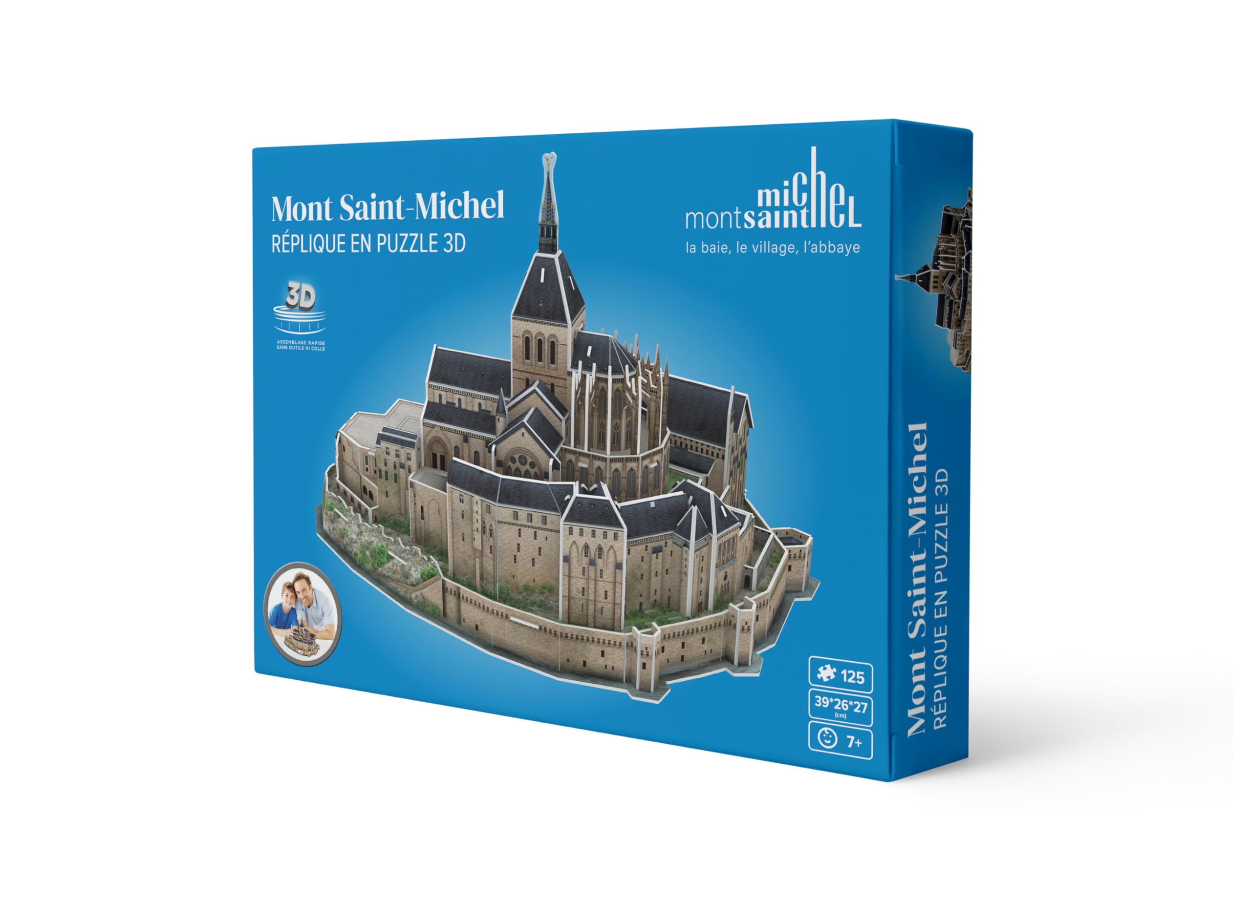 Megableu - Mont Saint Michel 3D Puzzle, Grey, 678288