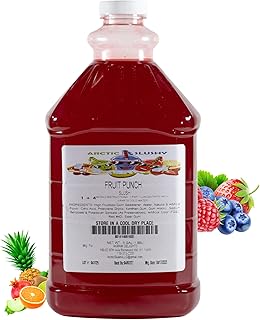 Arctic Slushy Frozen Slushie Syrup Mix - New York Flavored Syrups for Ice Drink Machines, Blenders - DIY, Commercial Blended & Icy Beverage Flavoring - Half-Gallon, Makes 40 Cups (Fruit Punch)