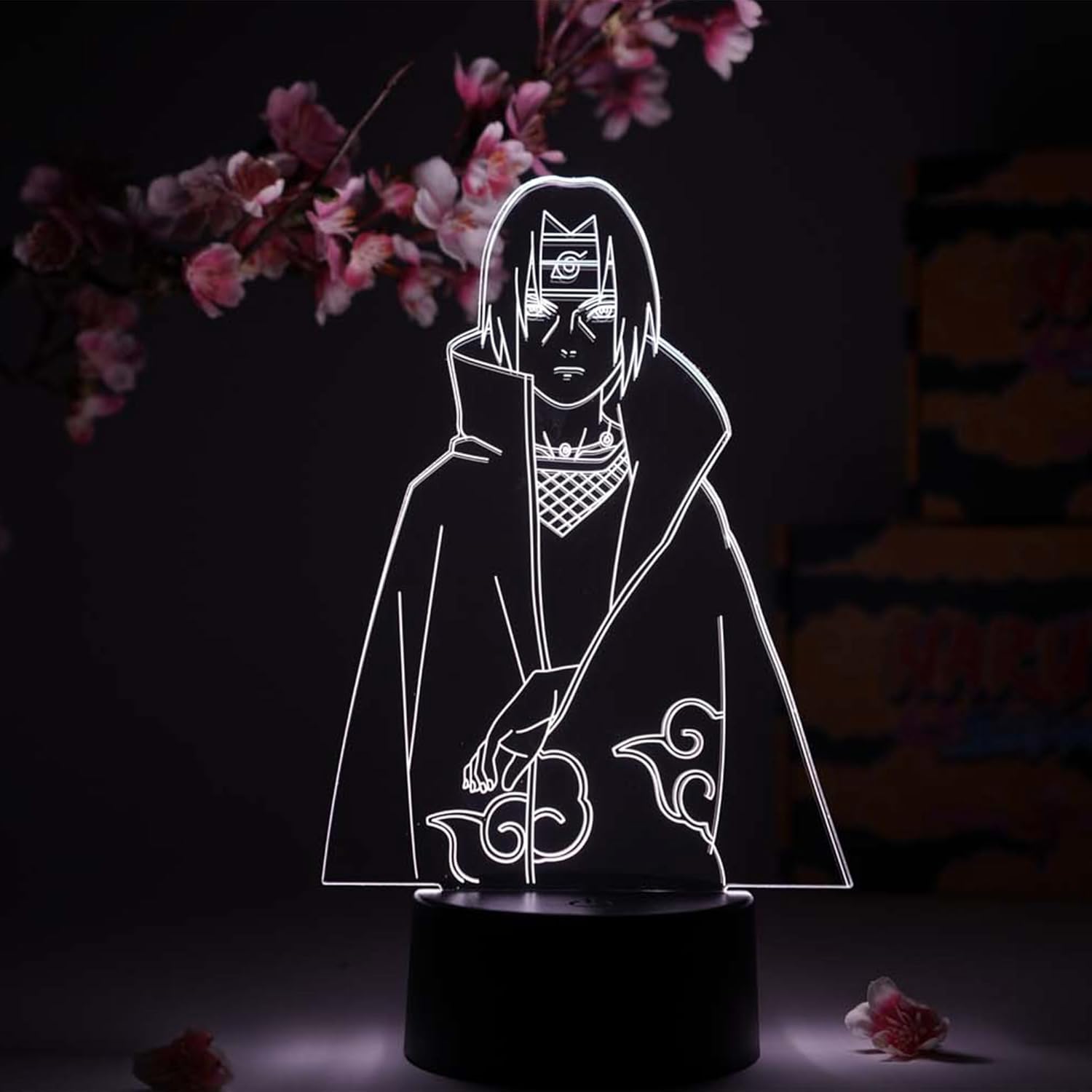 Otaku Lamps Itachi Uchiha Naruto – Anime Night Light, 16 Color RGB LED – Gift for Otaku