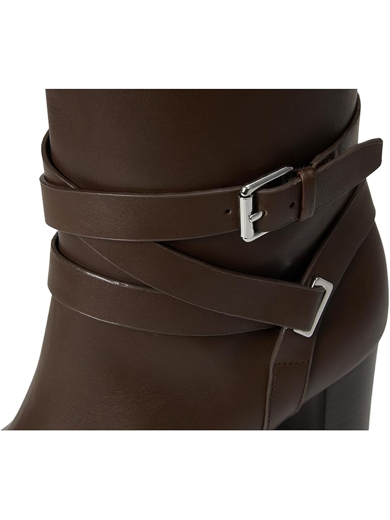 Black Lauren Ralph Lauren Collins Calfskin Tall Boots Heel