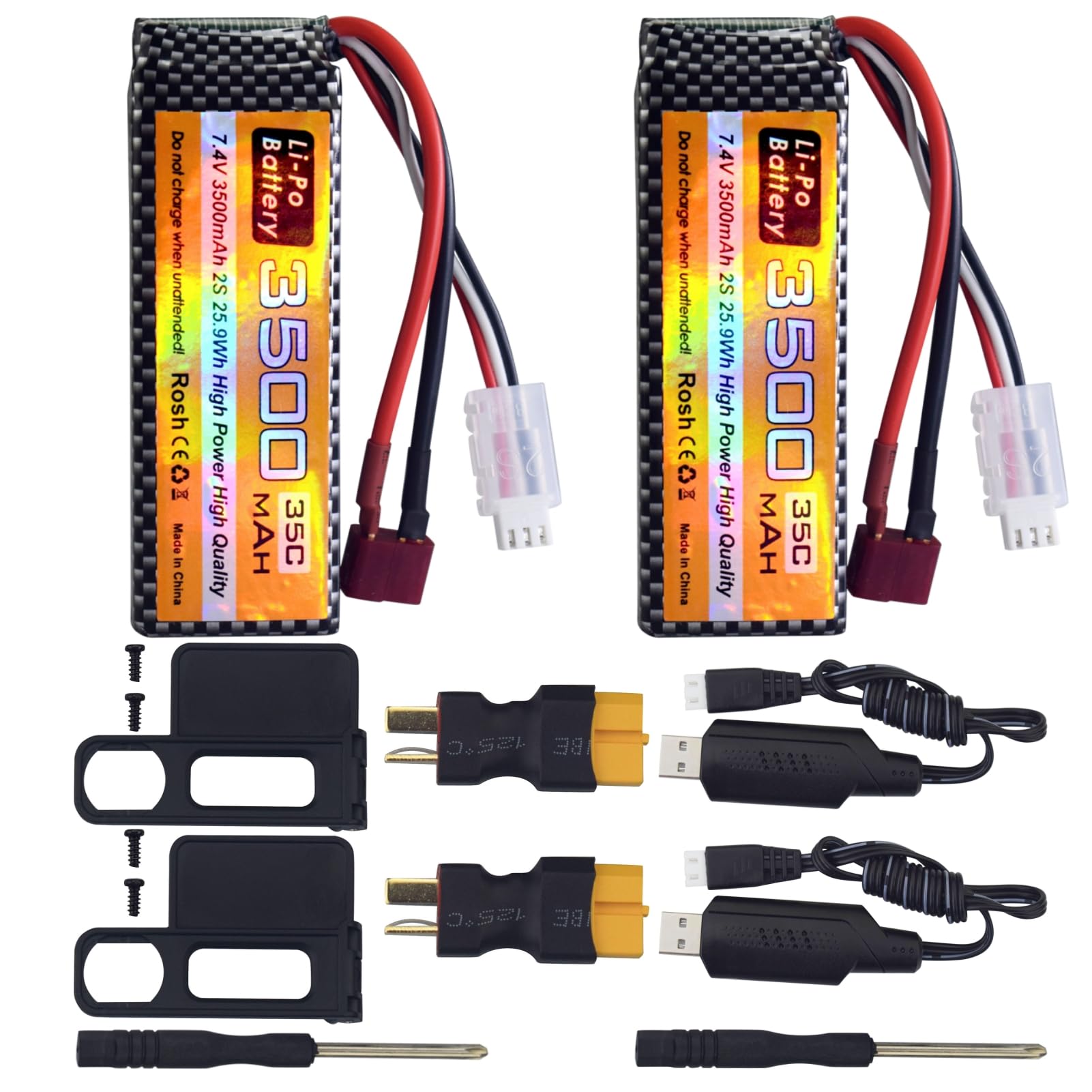 Batterie Li-Po Goolsky 7.4V 1500mAh 25C 2S – La Puissance Pour Vos RC En Deux Exemplaires !