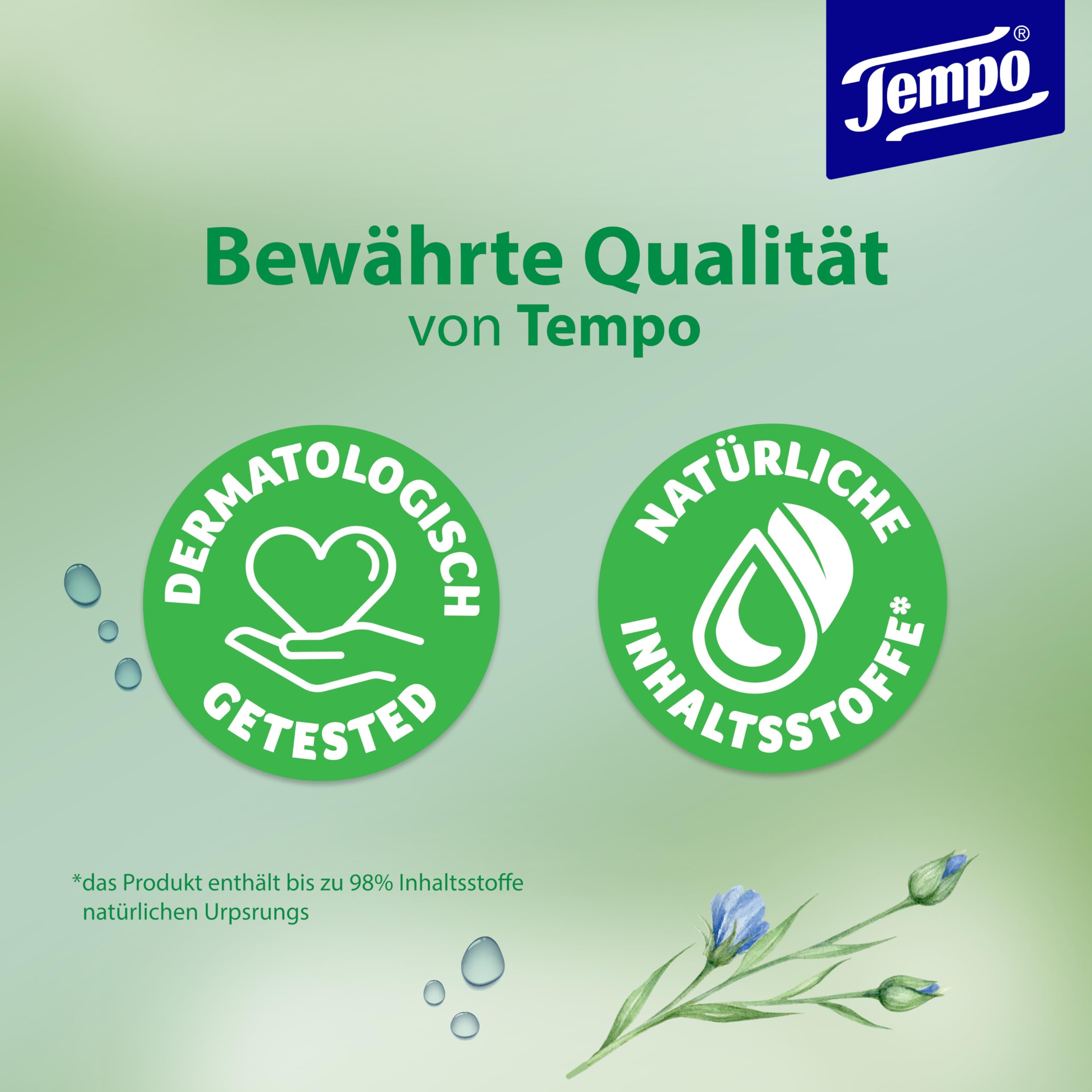Tempo Toilettenpapier feucht Tempo Sanft Pflegend Trio-Pack (18 (6 x 3) Packungen x je 42 Blatt), Großpackung, 1 kg