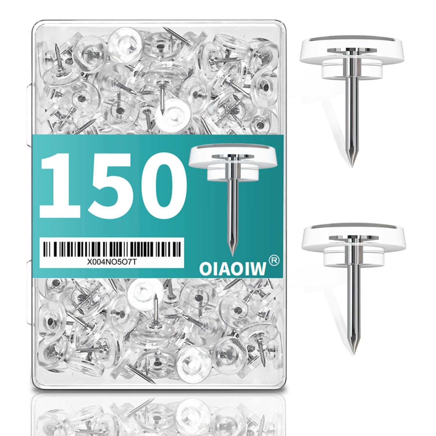 150PCS Clear Thumb Tacks for wall Push pins for wall thumbtacks for Hanging — Amazon image 8