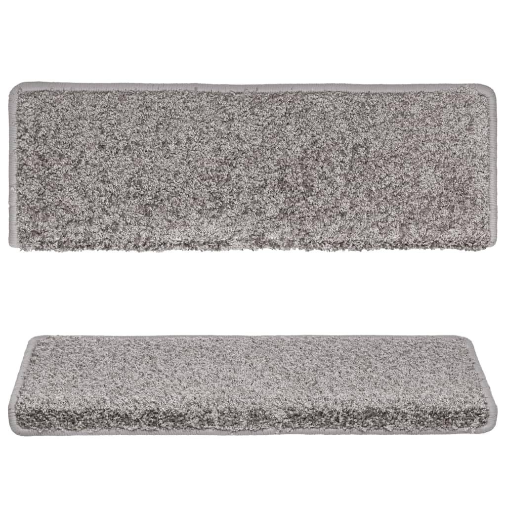 Maty na schody, 15 sztuk, 65 x 21 x 4 cm, szare, antypoślizgowe nakładki na schody, samoprzylepne, ochrona na schody drewniane i wewnętrzne