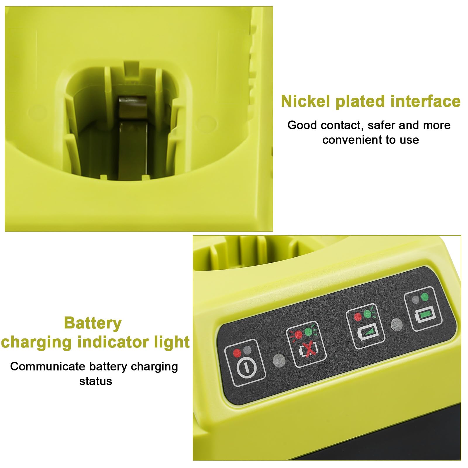 Cargador de 18 V de repuesto para Ryobi: versátil cargador P117, cargador de 12 V ~ 18 V para ryobi, cargador de batería para batería ryobi, cargador de repuesto para RyoBI ONE+ P118 P108 P107 P104