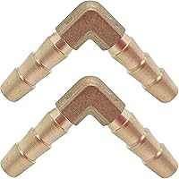 Vista 11 de 2 piezas de acoplador de manguera de latón con púas 1/2" x 1/2" de 90 grados con conector de codo angular derecho por CX WONDERLAND