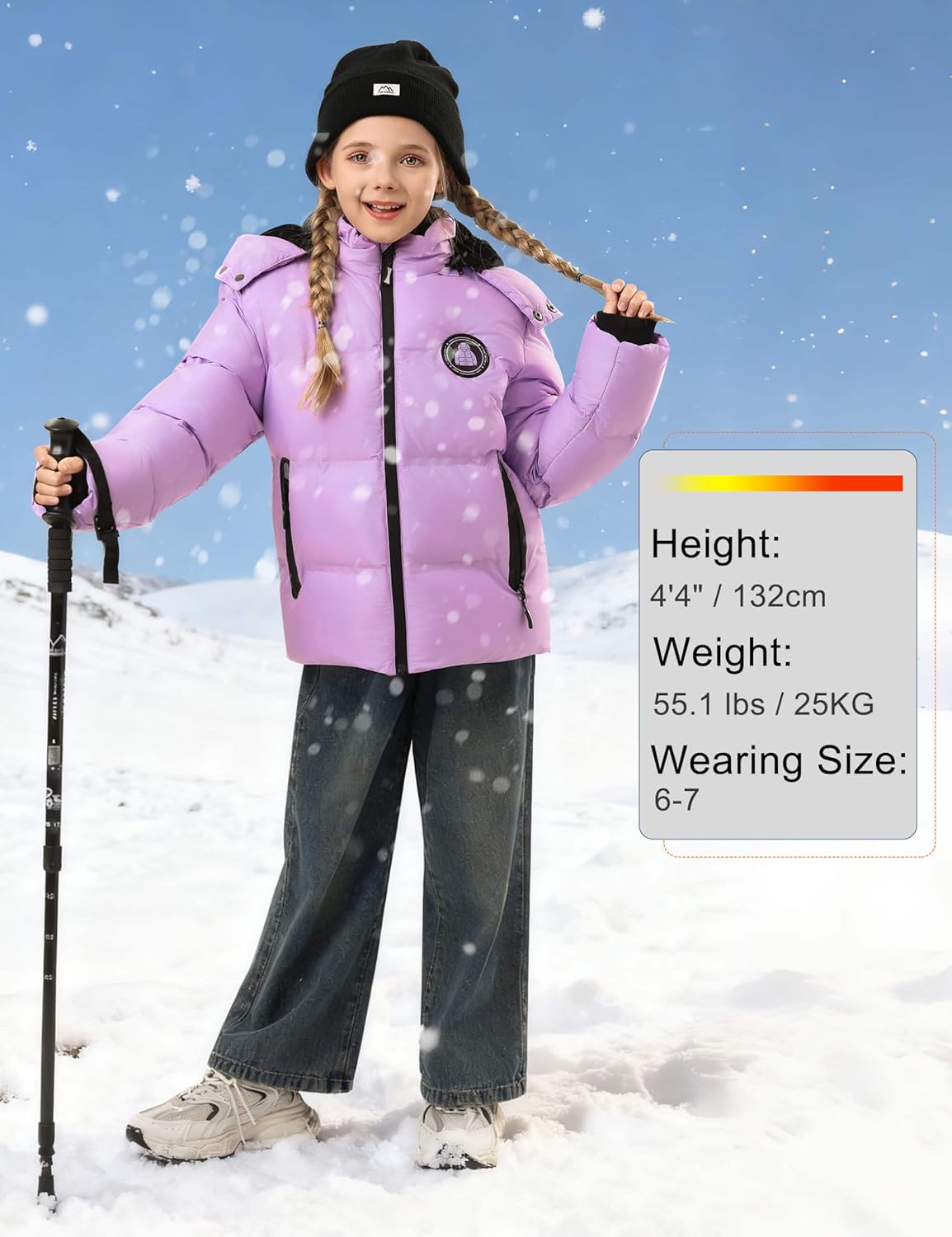 Boys' Winter Coat Kids Puffer Winter Jacket Thick Fleece Lined Warm Hooded Outerwear Coats for Boys Girls (4-15) - Image 6