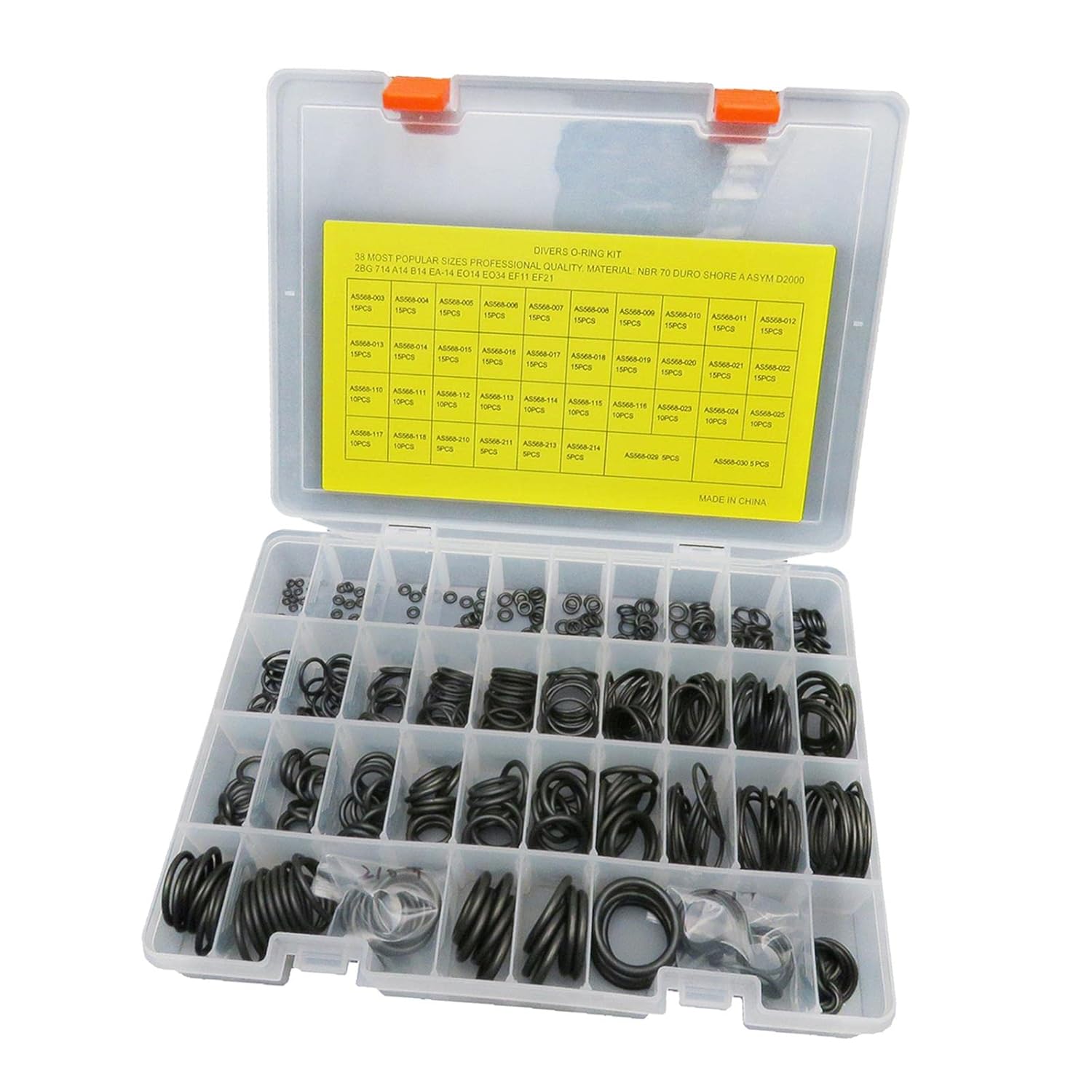 450Pcs Dive O-Ring Kit for Scuba Diving Tank Valves, Hoses & Regulators - NBR Material, Easy to Use - Great for Cameras and s - Diver Gear Replacement