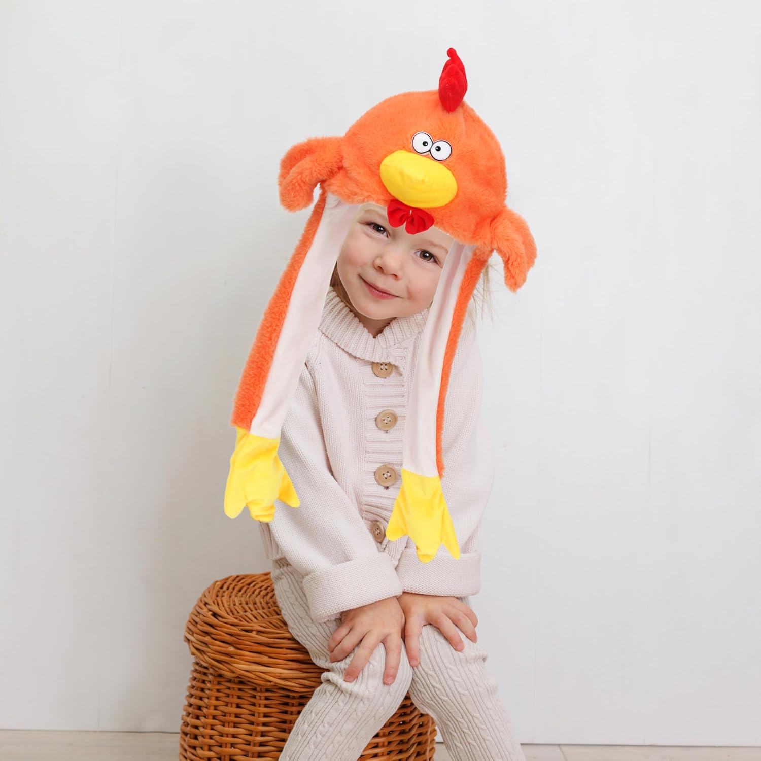 Animal Hat with Ears Moving Jumping Pop Up Beating Hat Plush Holiday Cosplay Dress Up Funny Gift for Kids - Image 6