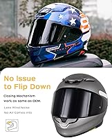 Vista 3 de Soman RF-1400 RF 1400 Viseras de protección de repuesto, protector facial CWR-F2 compatible con RF-1400 CWR-F2 Z8 NXR2 Protección UV (Humo Profundo)