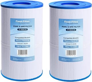 Finest-Filters Spa Filter Compatible With Pleatco PRB35-IN, Unicel C-4335, Guardian 409-219, Filbur FC-2385, 03FIL1300, 17-2482, 25393, 303557, 817-3501, R173431 Hot Tub Filters (2 Pack)
