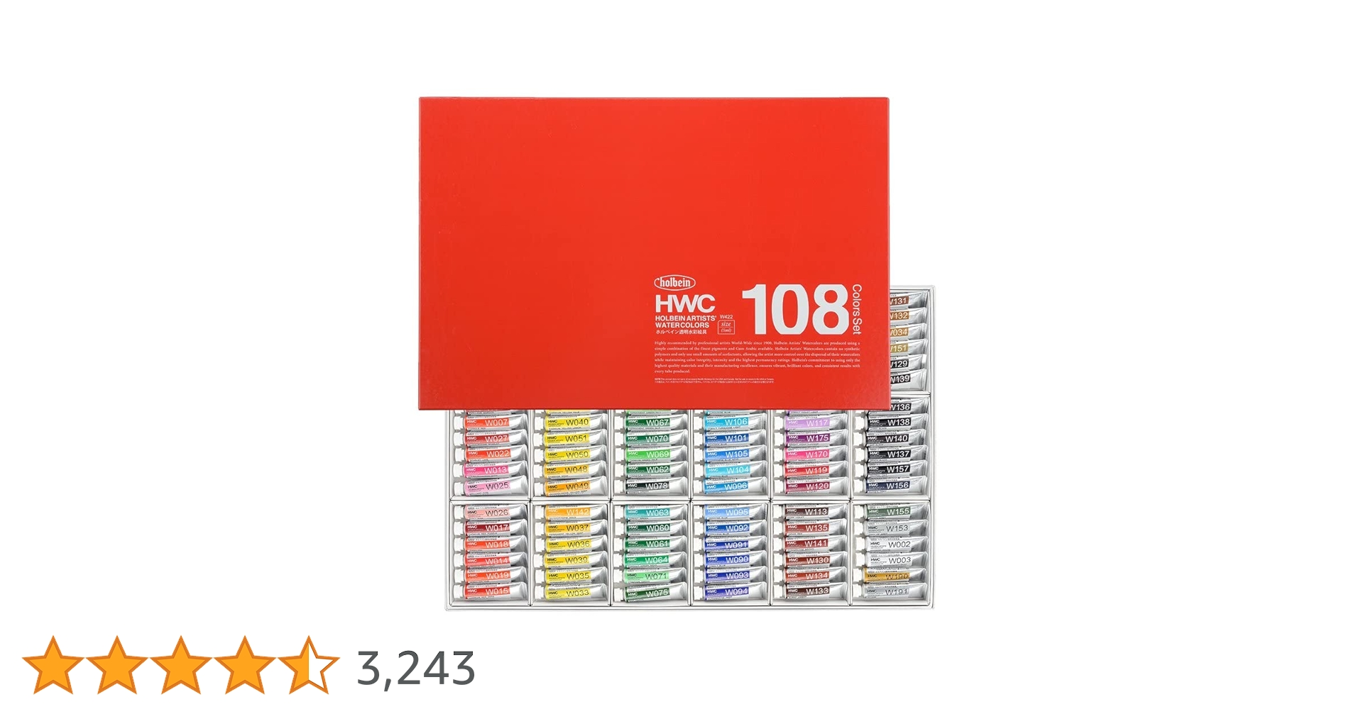 ちい　ホルベイン水彩絵の具　108色　ワトソン　HW-304 新品2冊 Amazon | ホルベイン 透明水彩絵具 W422 5ml 108色 全色セット 3422