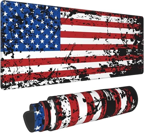 Miniatura 10 de Alfombrilla de mouse grande para escritorio de 31.5 x 11.8 pulgadas, con base antideslizante, alfombrilla de mouse grande impermeable XL con bordes