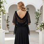 Nydotd Women Sequin Bandana Summer Silk Mesh Scarf Sheer Long Beach Glitters Shawl Wrap hijab for Evening Dresses