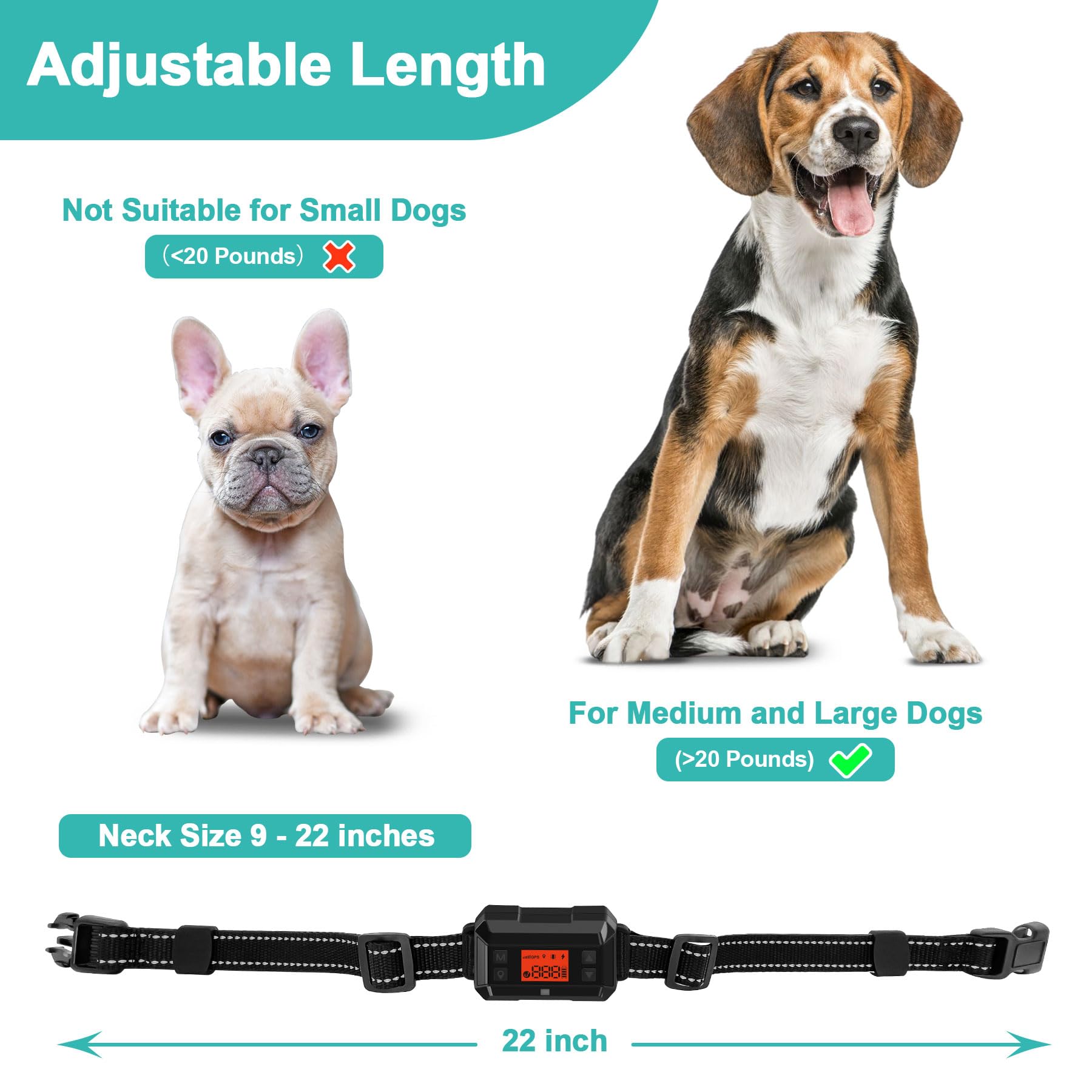 LEYOASD GPS Wireless Dog Fence, Containment System by GPS Signal Boundary with IPX7 Waterproof & Rechargeable Training Collar Receiver Radius 33-999 Yards for Outdoor Use, Black