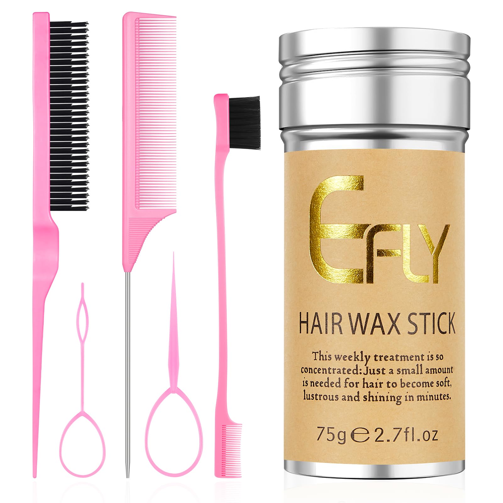 EFLY Hair Wax Stick, Non-Greasy Styling Pomade for Fly Away Edge Frizz and Wigs (6)