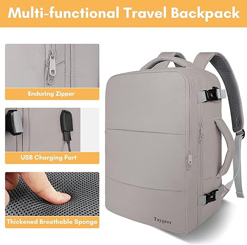Miniatura 6 de Taygeer Mochila para laptop para mujer, mochila para artículos esenciales universitarios con compartimento para laptop de 15.6 pulgadas, mochila de