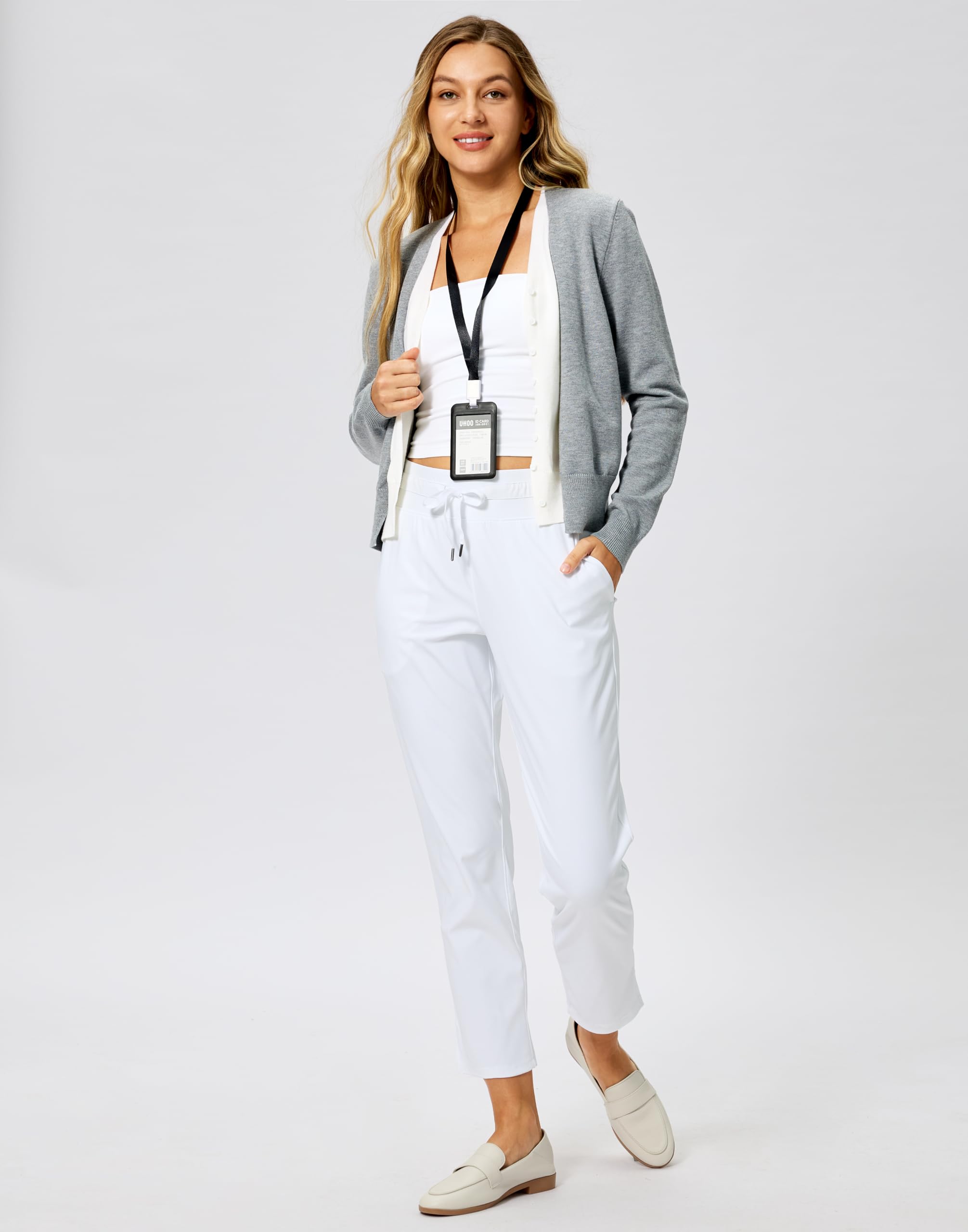 Soothfeel Damenhose mit 4 Taschen, 7/8 Stretch, hohe Taille, Sweathose, Reisen, athletisch, Arbeit, Golfhose für Frauen