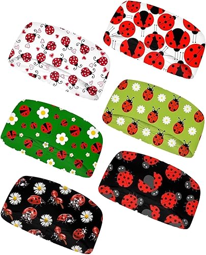 Miniatura 28 de Forchrinse Girasol con texto impreso, 6 piezas, diadema deportiva para sudar suave y elástica, bandas para el cabello, unisex, para deportes al aire