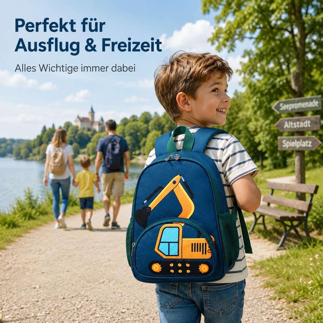 LOIDOU Mochila infantil para niños y niños, mochila para preescolar, mochila para niños pequeños, mochila escolar para la escuela