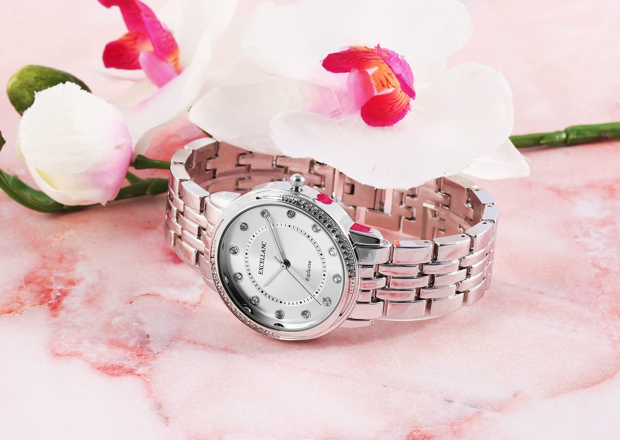 Excellanc Set regalo da donna con bracciale e strass 1800218, Metallo,
