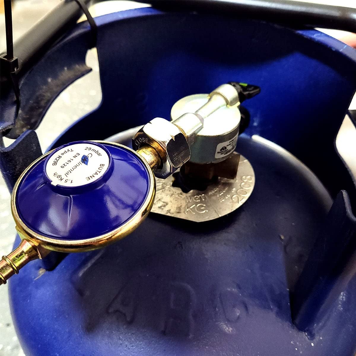 Regolatore Gas Butano Per Calore 21mm Clip On Bottiglia 29MBAR - Camper - Foto 6