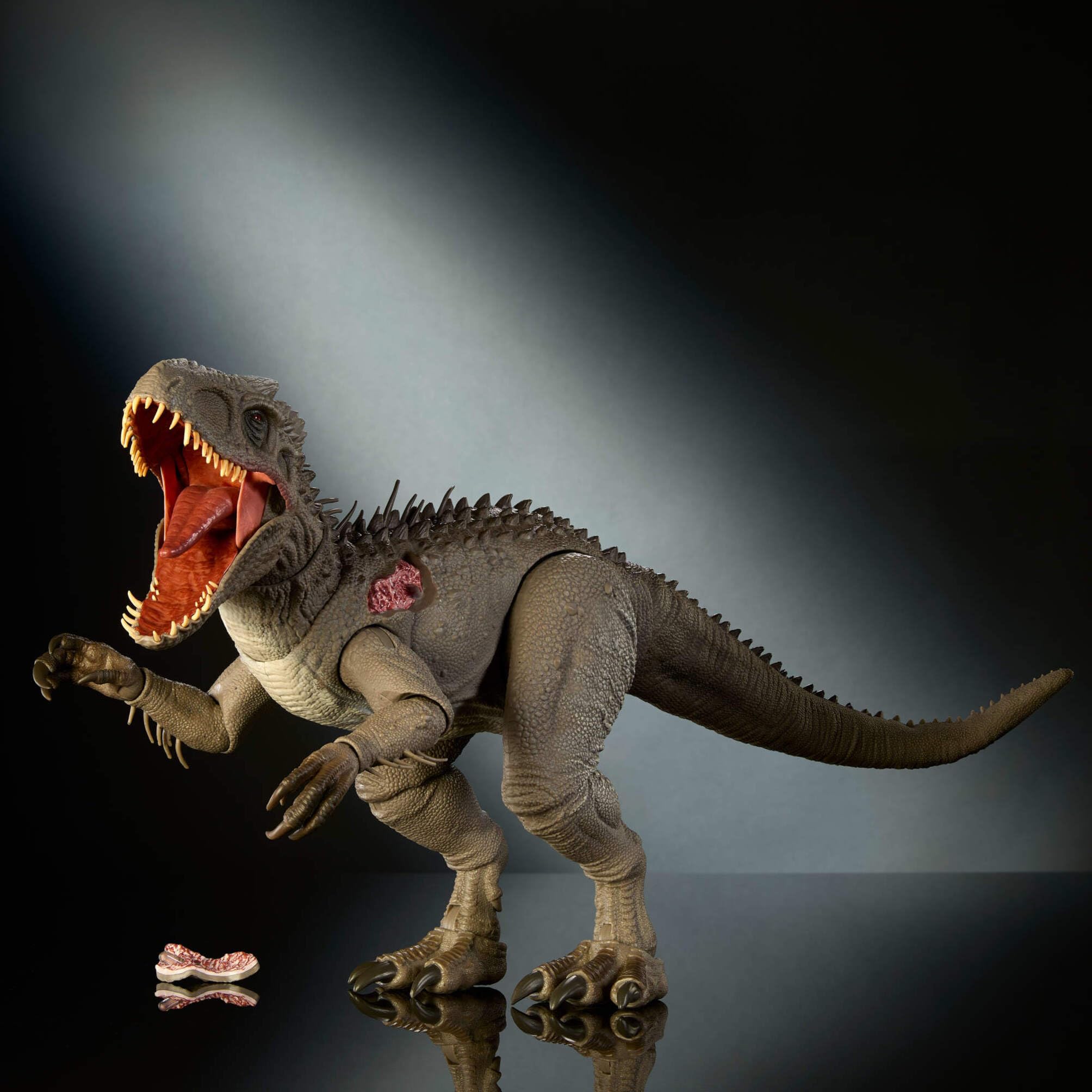 Mattel Jurassic World Hammond Collection Indominus Rex Figura Dinosaurio | Figura articulada de gran tamaño, garras intercambiables y implante de rastreo, JKG98