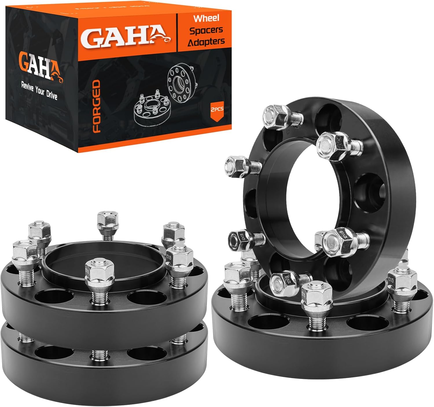 GAHA 5x4.5 Wheel Spacers Compatible for Ford Fusion Chrysler, for Dodge, for Caliber, for Lexus ES300h ES330 ES350 GS350 IS250, for Toyota Avalon, 82.5mm 5x114.3 Forged Adapter M12x1.5, 1.5 inch 2PCS
