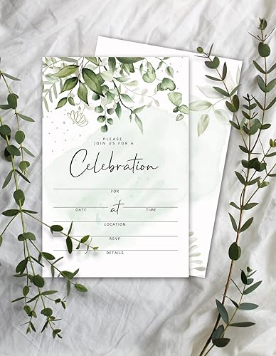 Miniatura 6 de 25 invitaciones de recepción de boda, tarjetas de invitaciones de relleno de despedida de soltera, invitaciones de compromiso con sobres, hermosos y