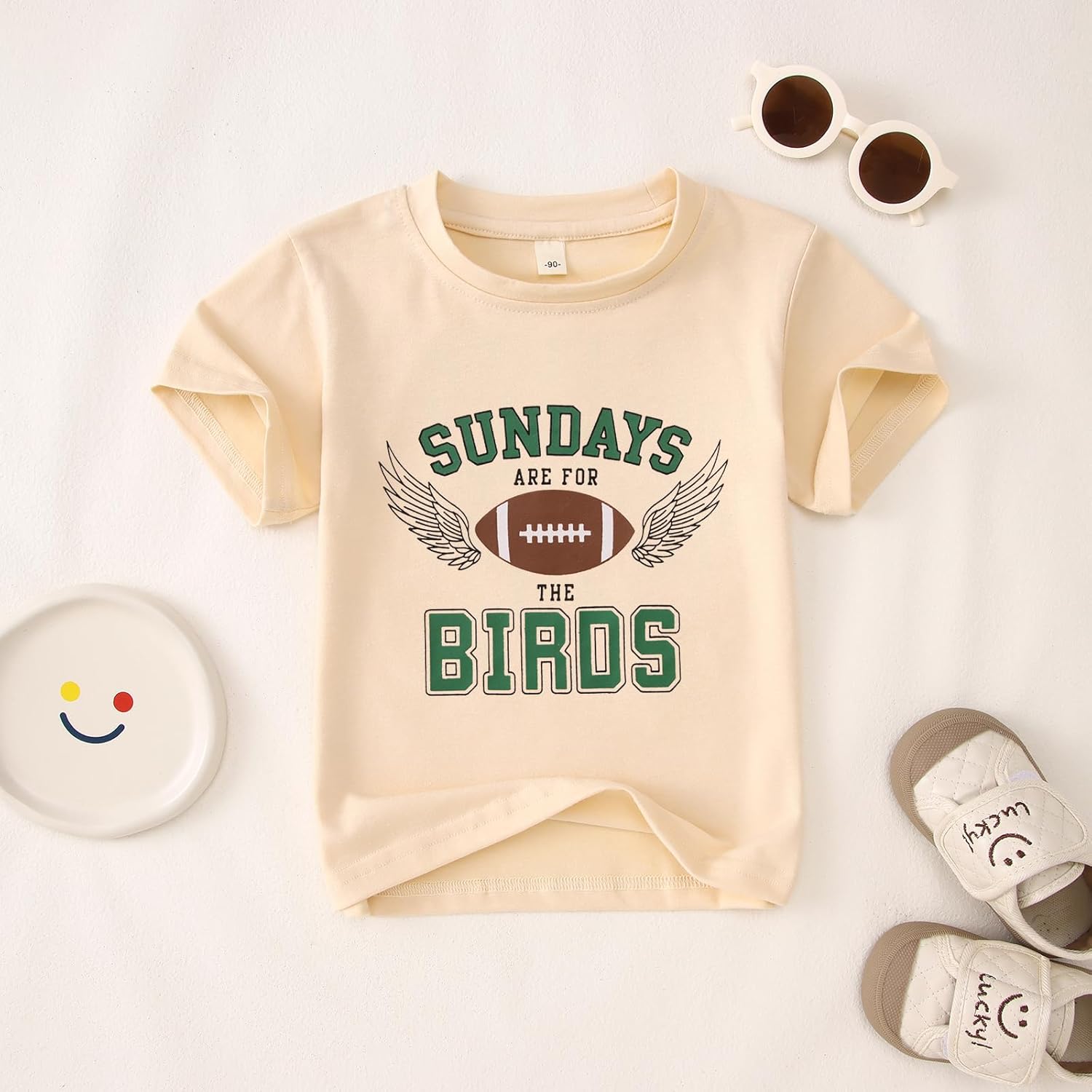 MODNTOGA Toddler Girl Boy Game Day Football Graphic Shirt Sundays for The Birds T-Shirt Kids Rugby Sports Fans Tee Tops - Image 7