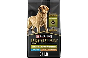 Purina Pro Plan Dog Food, Large Breed Adult Chicken & Rice Formula, 34 lb