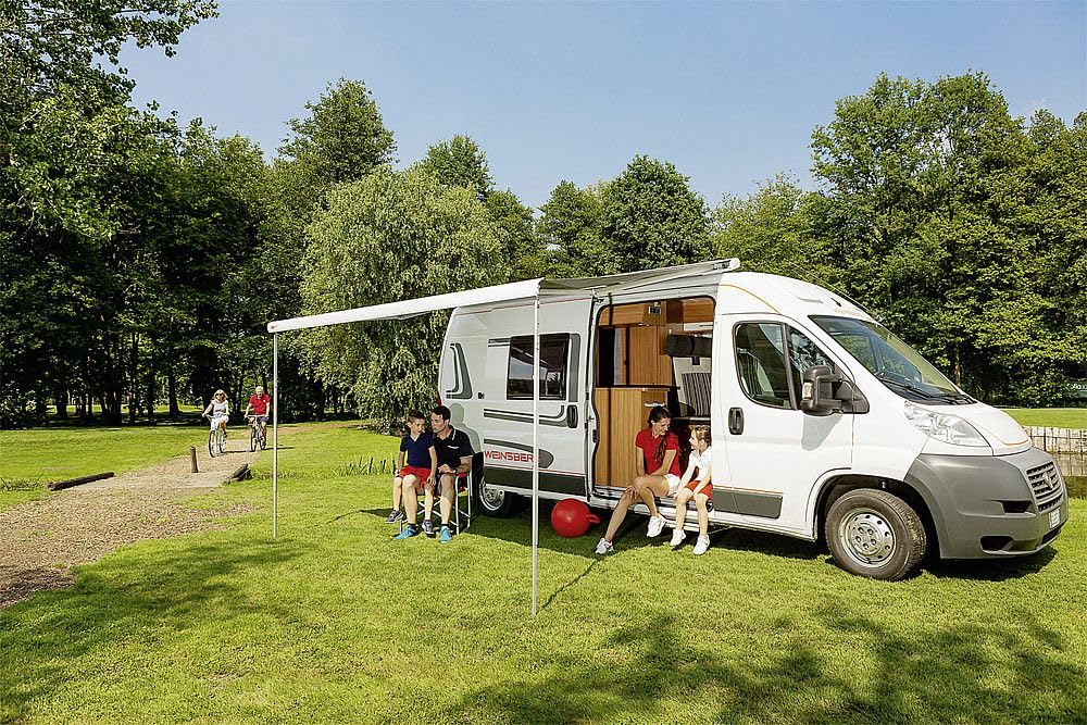 Fiamma F80S 370 Sonnensegel Polar Weiß Royal Grau Stoff Auto & Motorrad